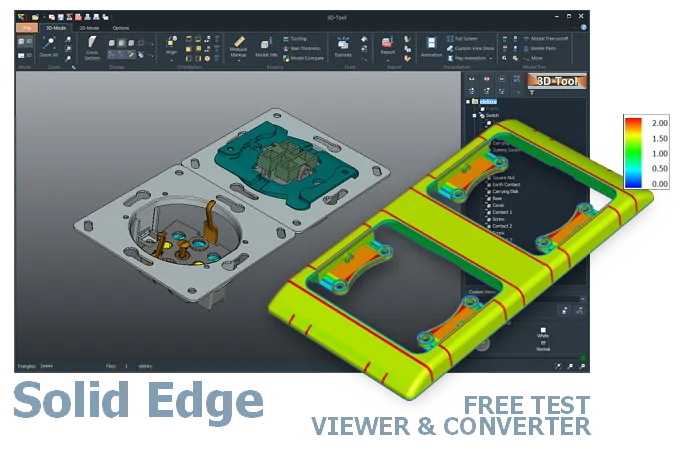 3D-Tool: Solid Edge PAR- und ASM-Dateien öffnen und konvertieren - Solid Edge Modelle messen und analysieren
